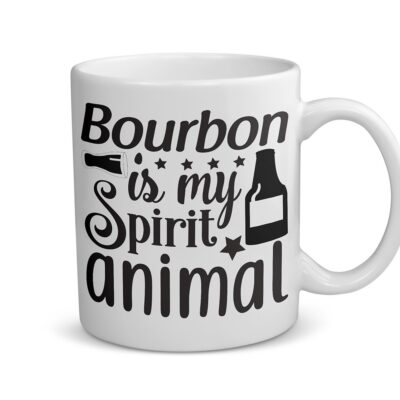 Funny "Bourbon Is My Spirit Animal" Mug