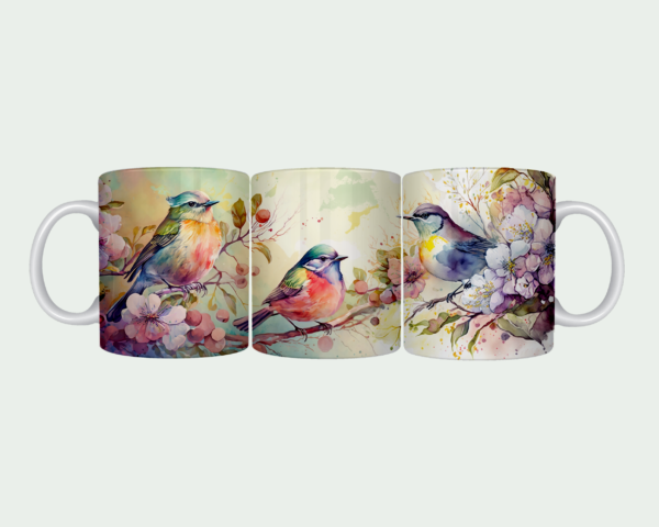 Water Color Birds Mug