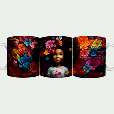 Black Beauty Flower Crown Mug