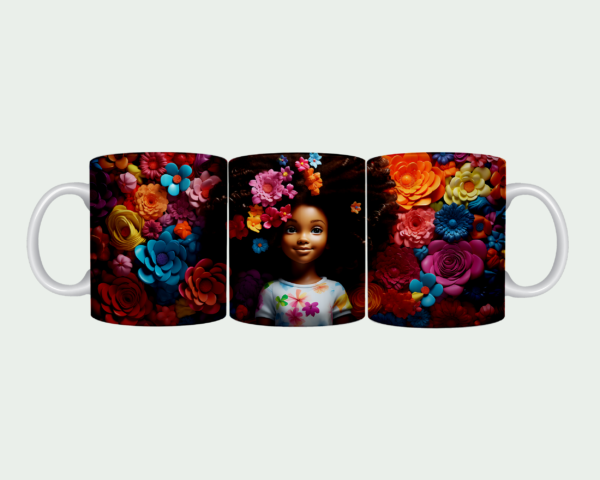 Black Beauty Flower Crown Mug