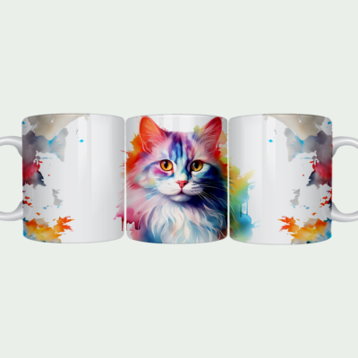Water Color Cat Mug