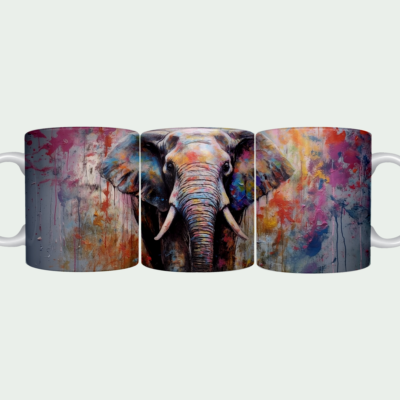 Water Color Elephant Painting Mug