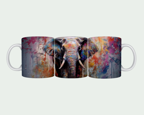Water Color Elephant Painting Mug