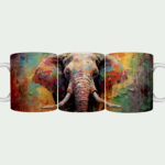 Colorfull Elephant Painting Mug