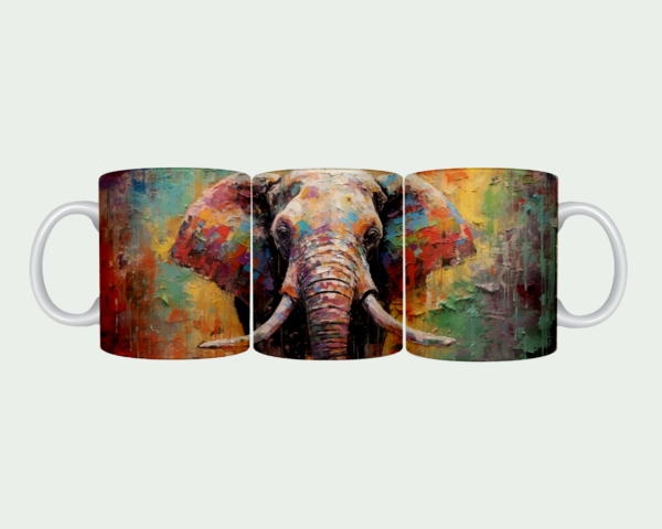 Colorfull Elephant Painting Mug