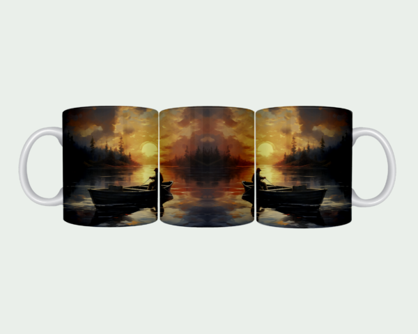 Sunset Fishing Scene Mug