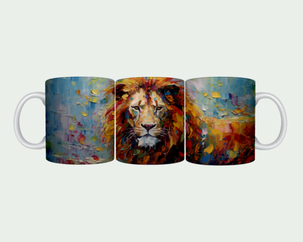 Watercolor Lion Painting Mug