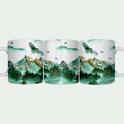 Green Mountian Scene Mug