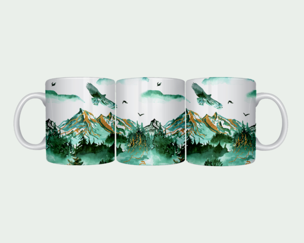 Green Mountian Scene Mug