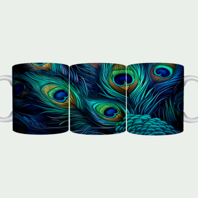 Peacock Feathers Mug