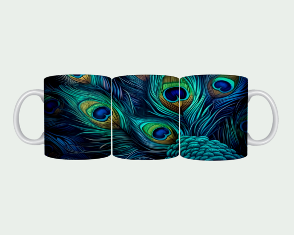 Peacock Feathers Mug