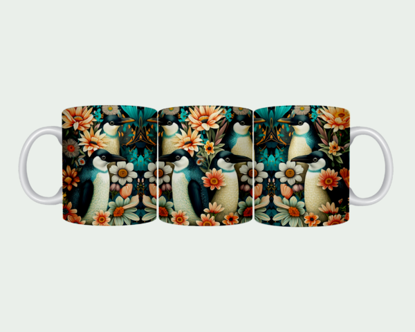 Floral Penguin Mug