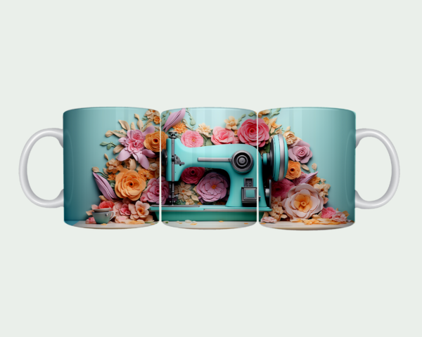 Turquoise Sewing Machine Mug