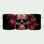 Sugar Skull Peony Mug