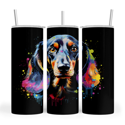 Rainbow Dachshund Tumbler