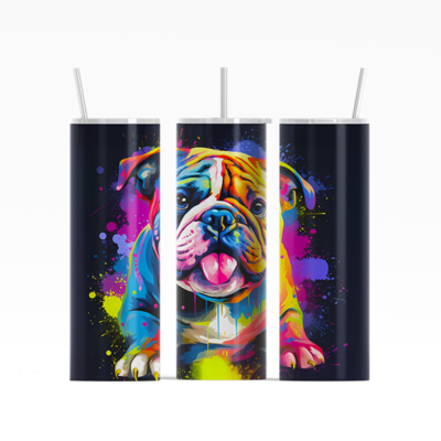 Rainbow Bulldog Tumbler
