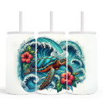 Surfing Turtle Tumbler