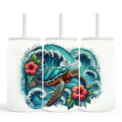 Surfing Turtle Tumbler