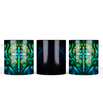 Stained Glass Cross Mug